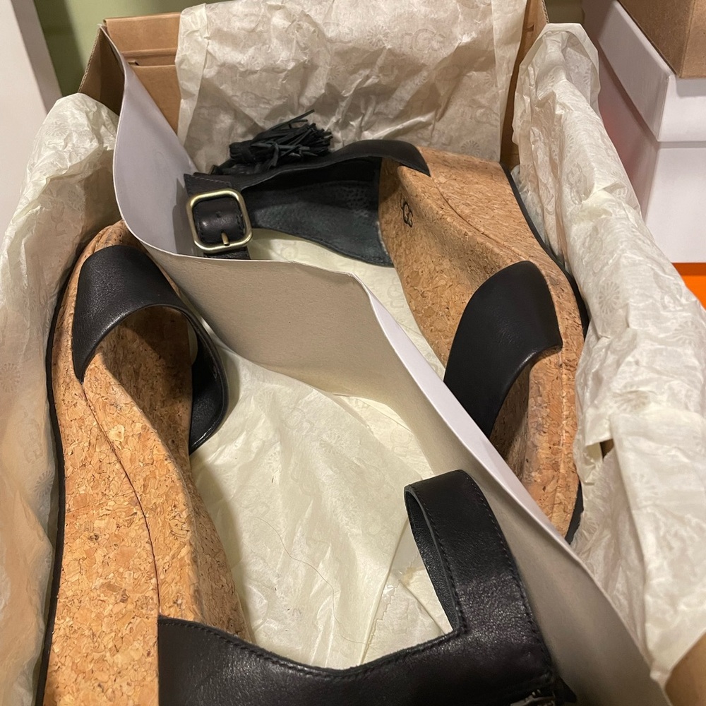 UGG Black Wedge Shoes